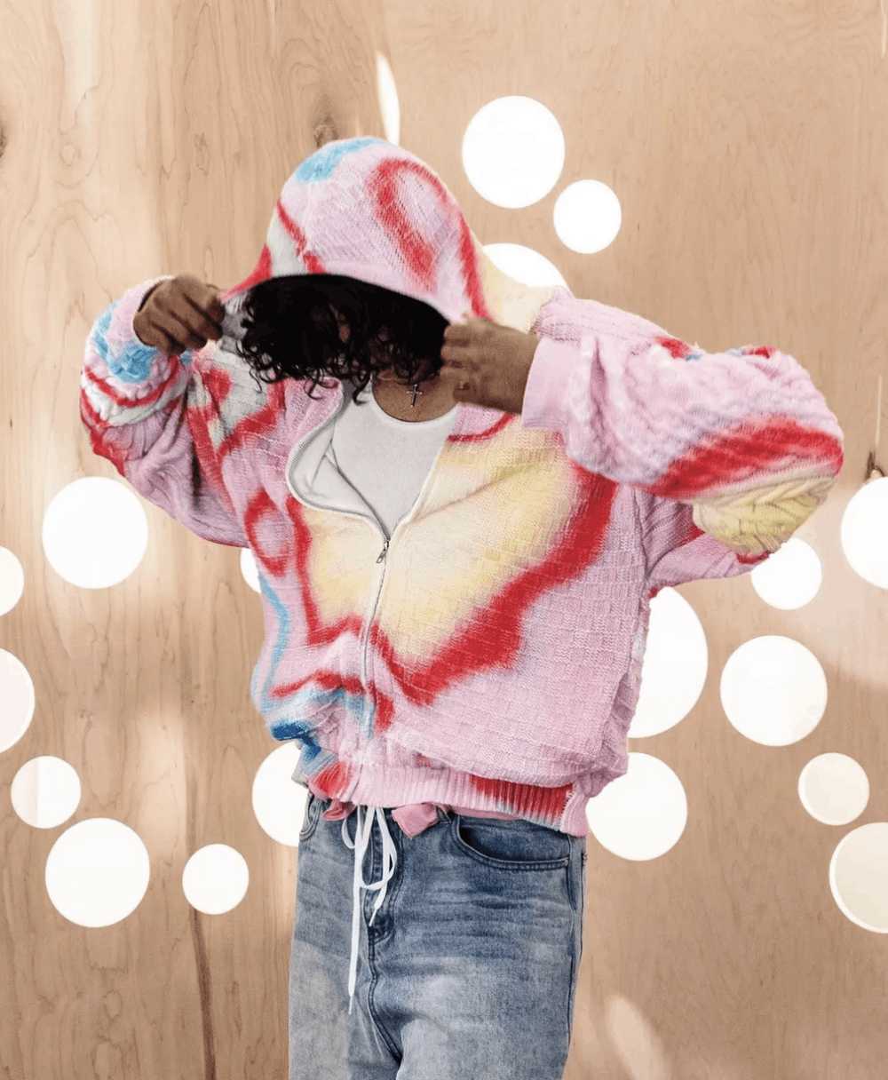 Bad Son Badson PINK SPCTRM KNIT JACKET - image 6