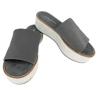 J Slides J/Slides Platform Sandals Slides 8 Gray W