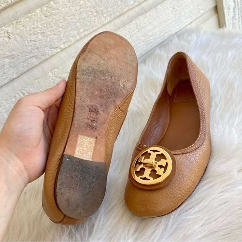 TORY BURCH Tan Miller Reva Minnie Ballerina Flats… - image 6