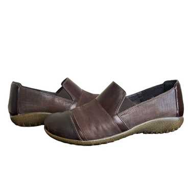 NAOT Miro Brown Handcrafted Leather Slip On Loafe… - image 1