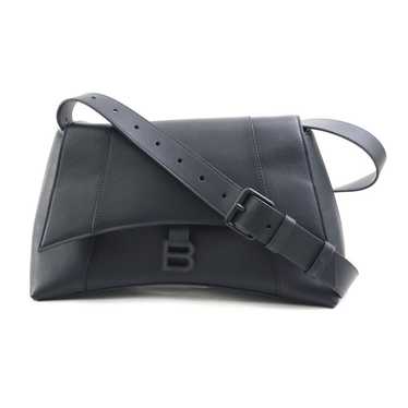 Balenciaga Hourglass Black Leather Shoulder Bag (… - image 1