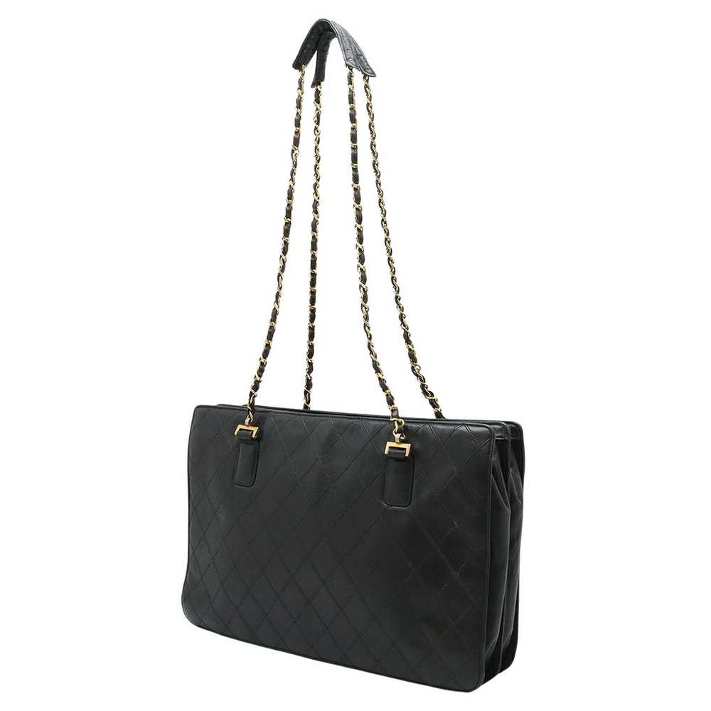 Chanel Matelassé Black Leather Shopper Bag (Pre-O… - image 2