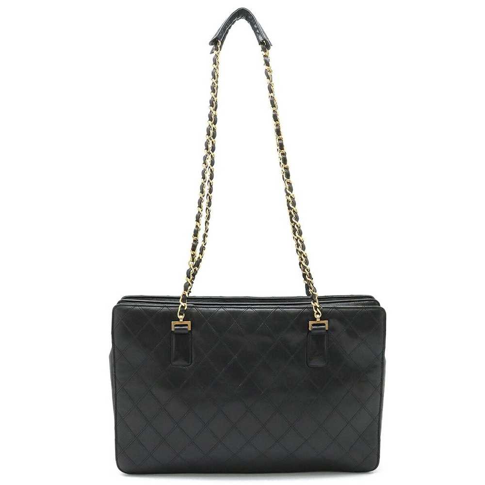 Chanel Matelassé Black Leather Shopper Bag (Pre-O… - image 7