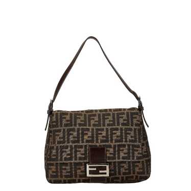 Fendi Mamma Baguette Brown Canvas Handbag (Pre-Own