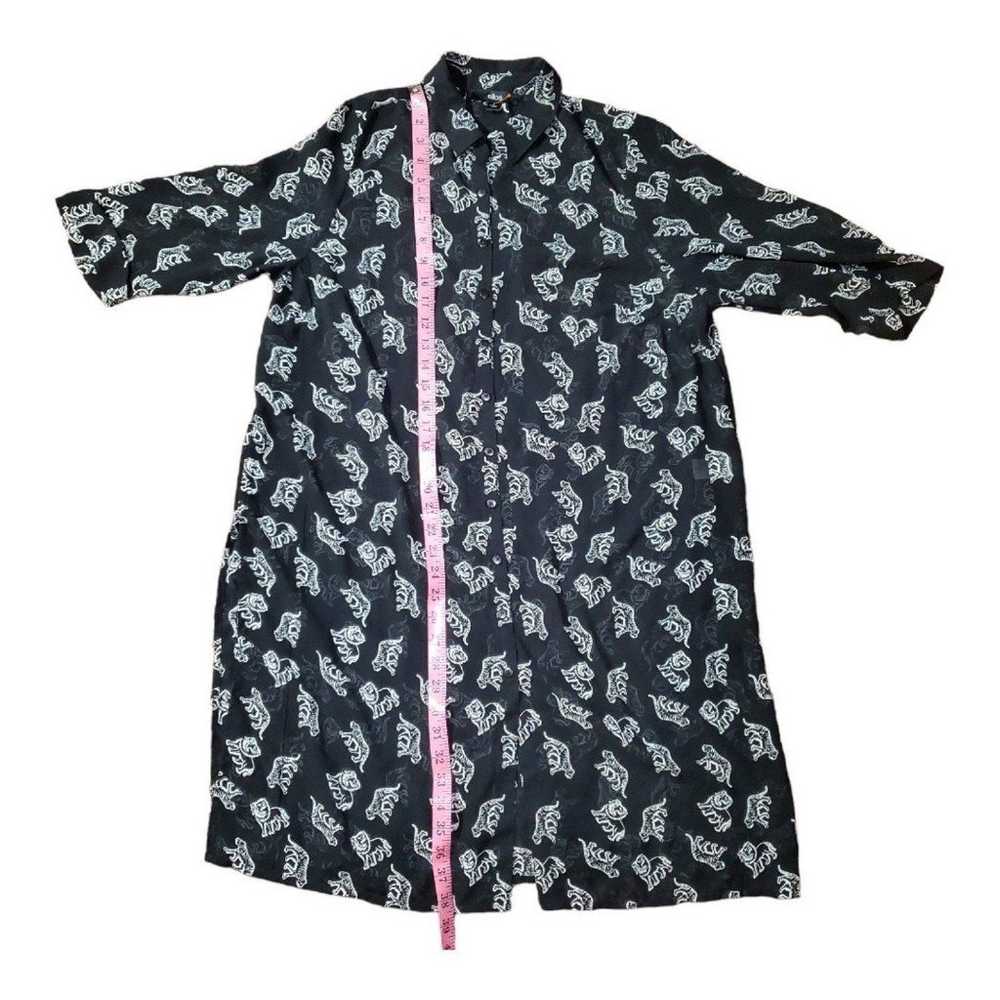 ELLOS Women’s Black & White Patterned Shirt Long … - image 3