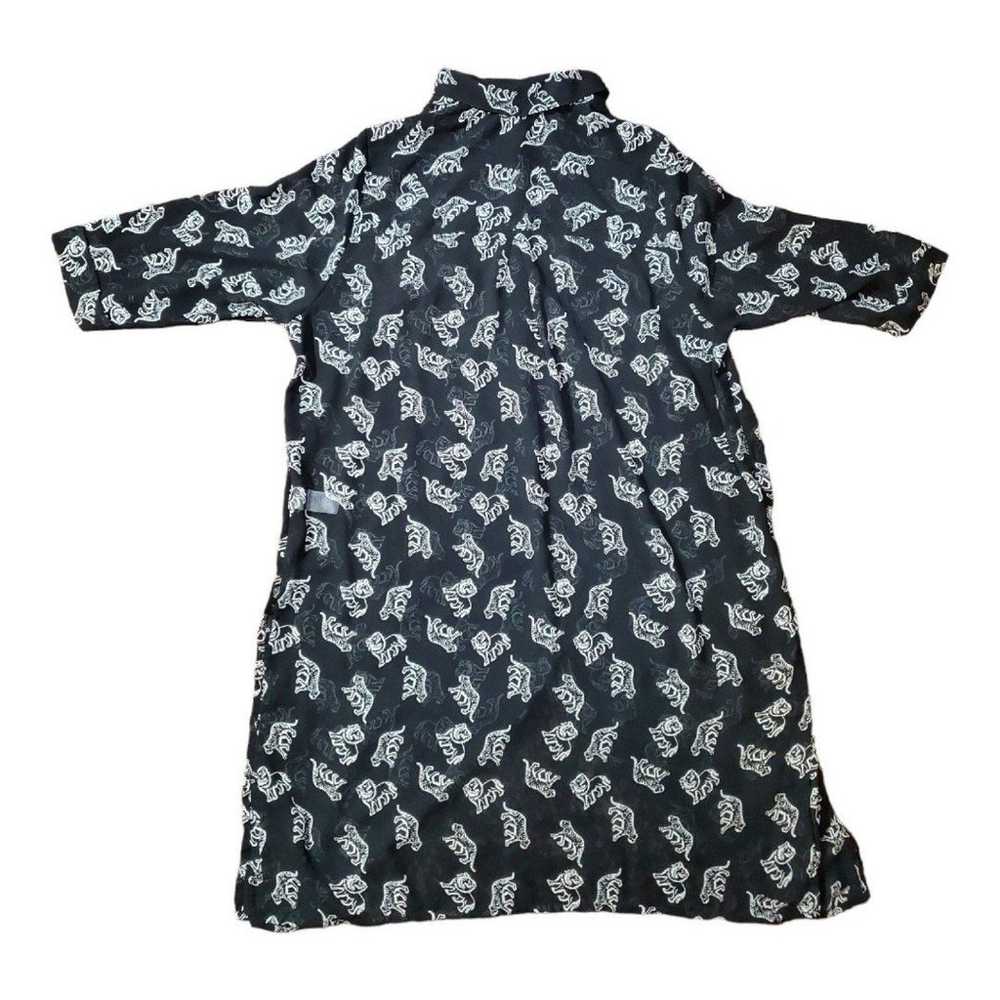 ELLOS Women’s Black & White Patterned Shirt Long … - image 9