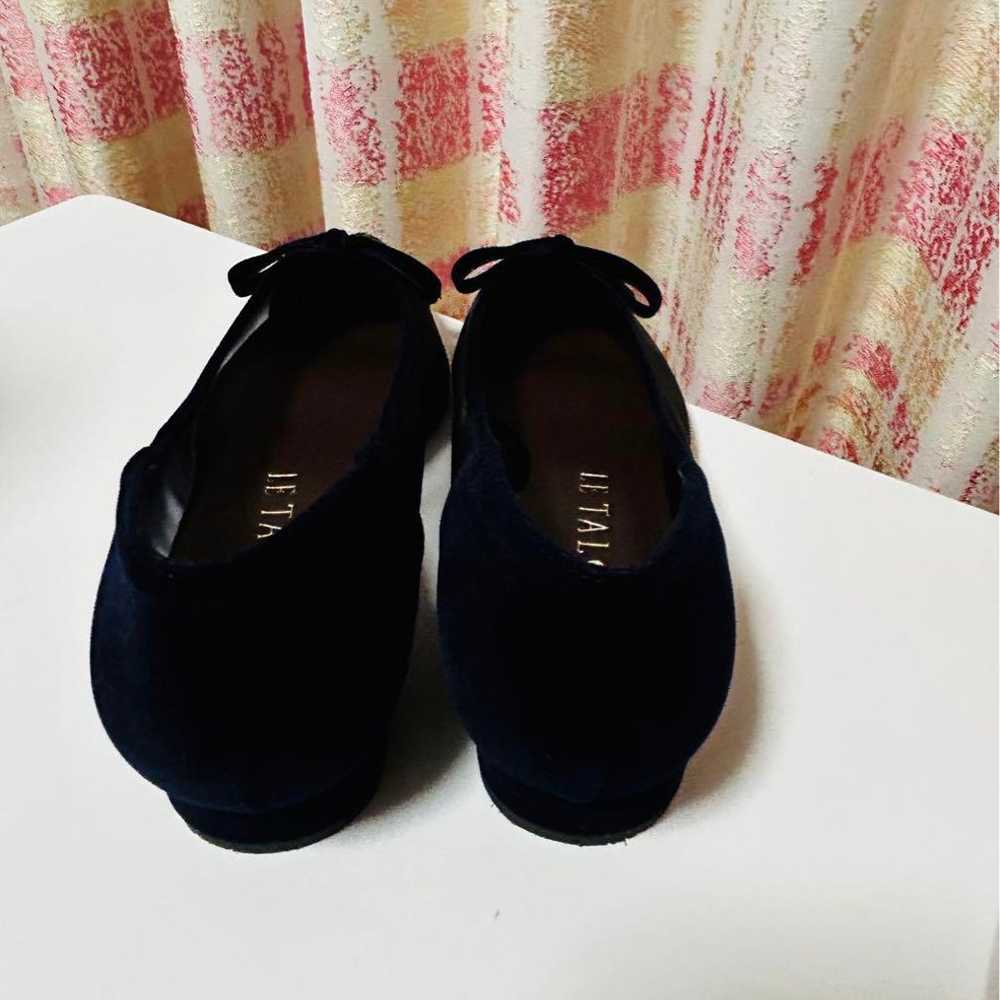 LE TALON Black Glitter Pointed Toe Flat Shoes - image 5