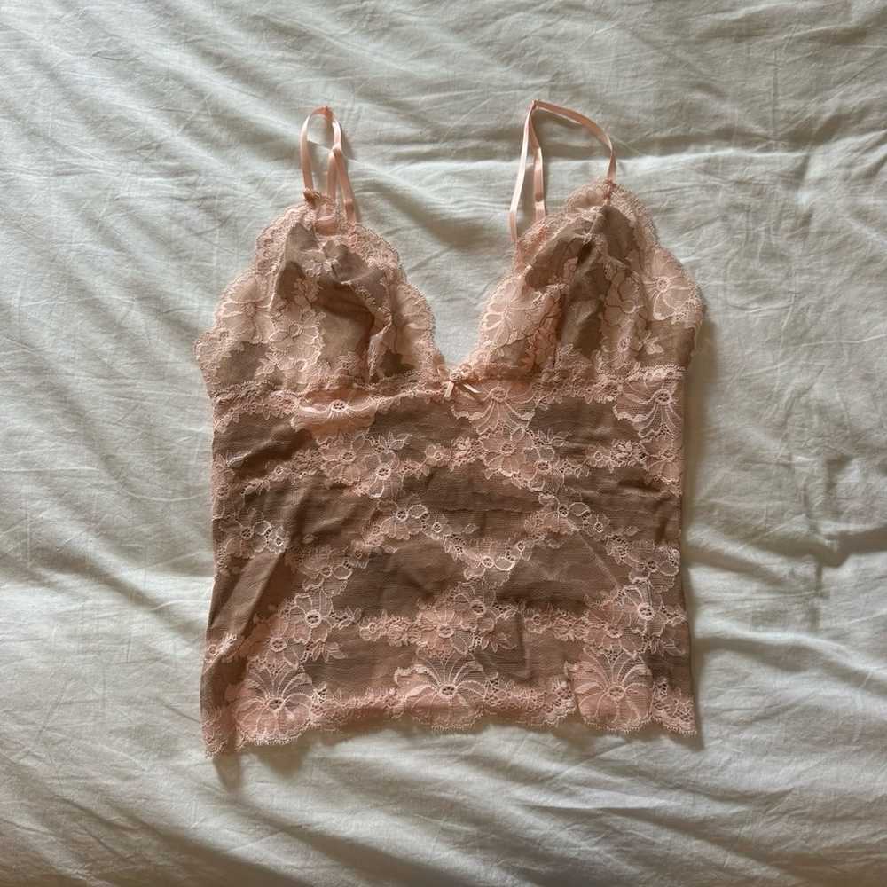 Handmade Pink Lace Cami - image 1