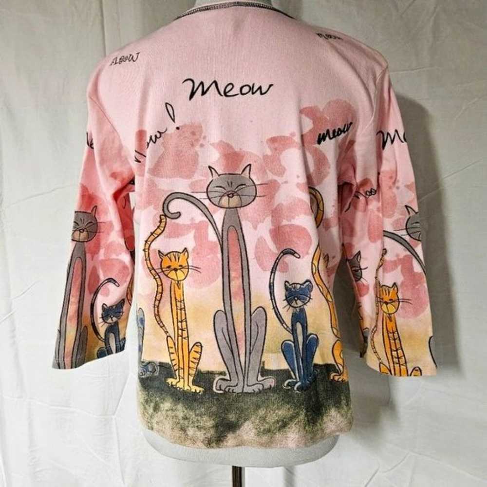 Jess & Jane Vintage  Meow Meow Pink Embellished C… - image 3