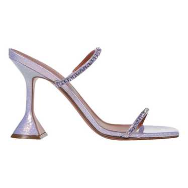 Amina Muaddi Gilda leather sandal - image 1