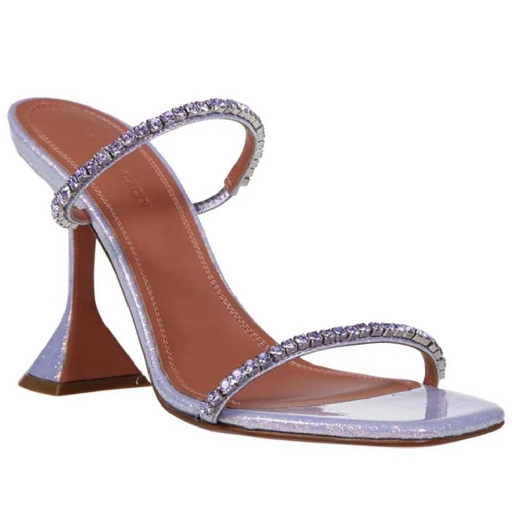 Amina Muaddi Gilda leather sandal - image 2