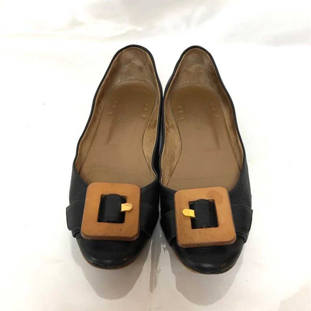 HERMES * 38 / 24 cm * Flat Shoes / Leather Shoes … - image 2