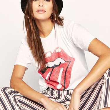 DAYDREAMER sale NWOT Rolling Stones Classic 89 Tongue Band Tee Heather Gray Small