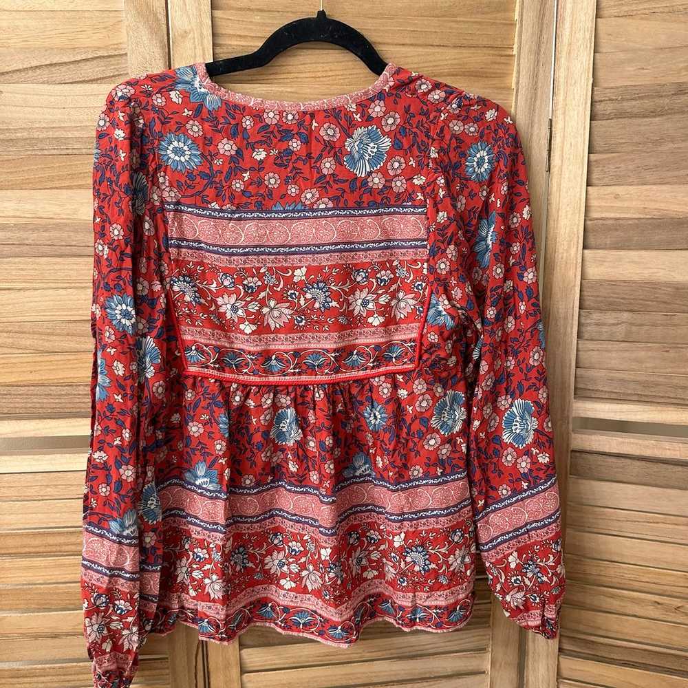 Vintage Spell & The Gypsy Folk Town Blouse Wine - image 9