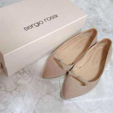 Sergiorossi Ribbon Flat Pumps Beige 22.5 size 35 … - image 1