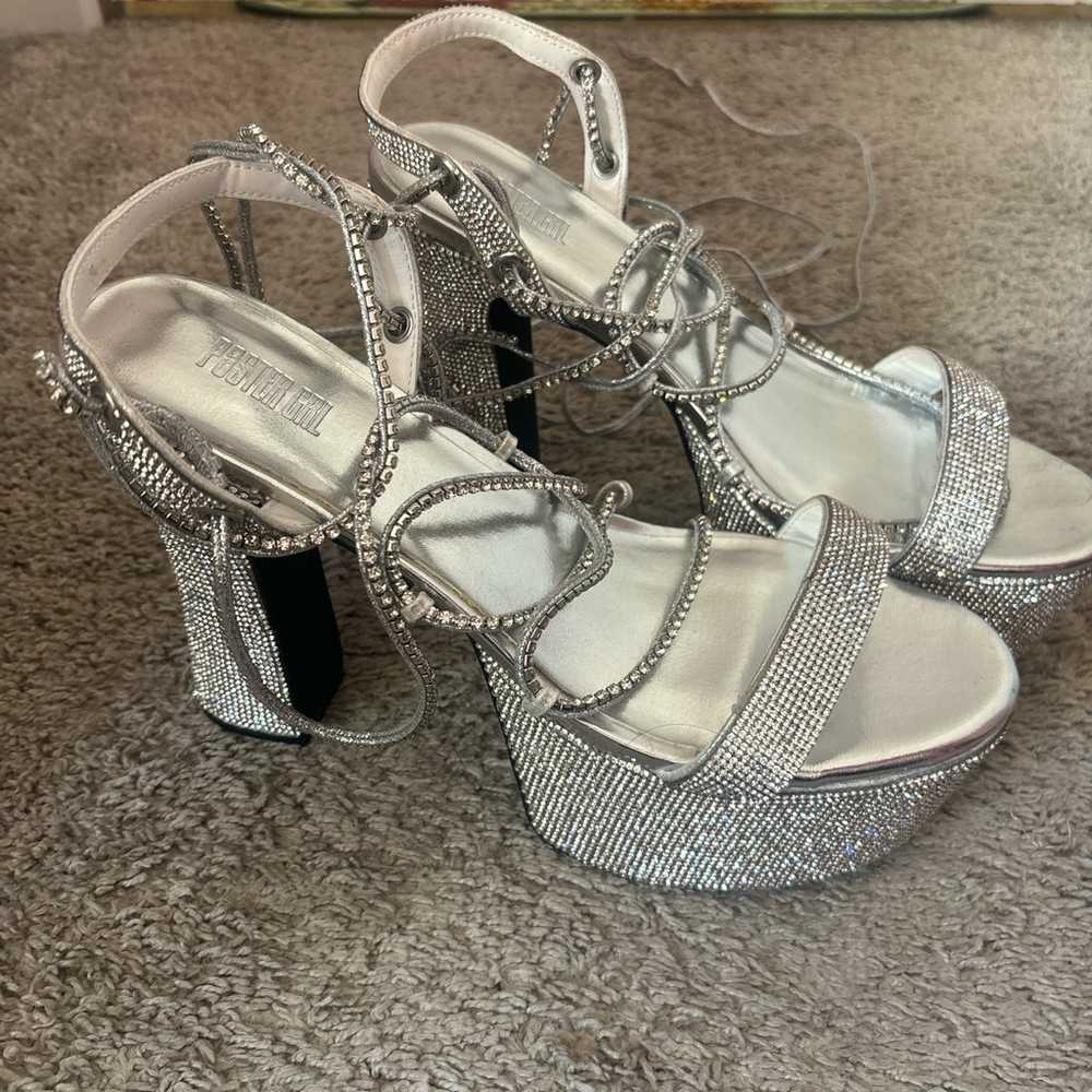 Dolls kill shiny sparkly platform heels - image 2