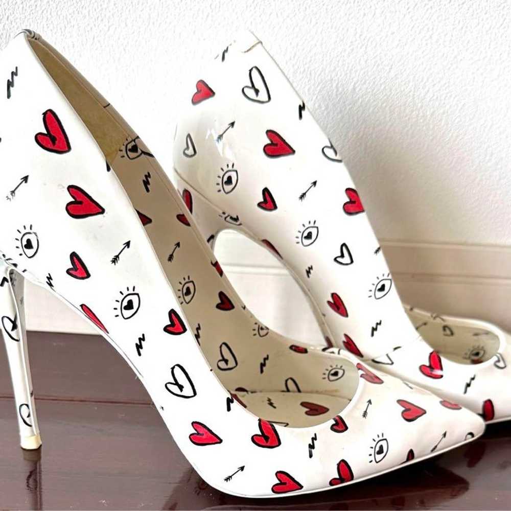 ALDO Women's High Heels White with Heart Pattern - image 8