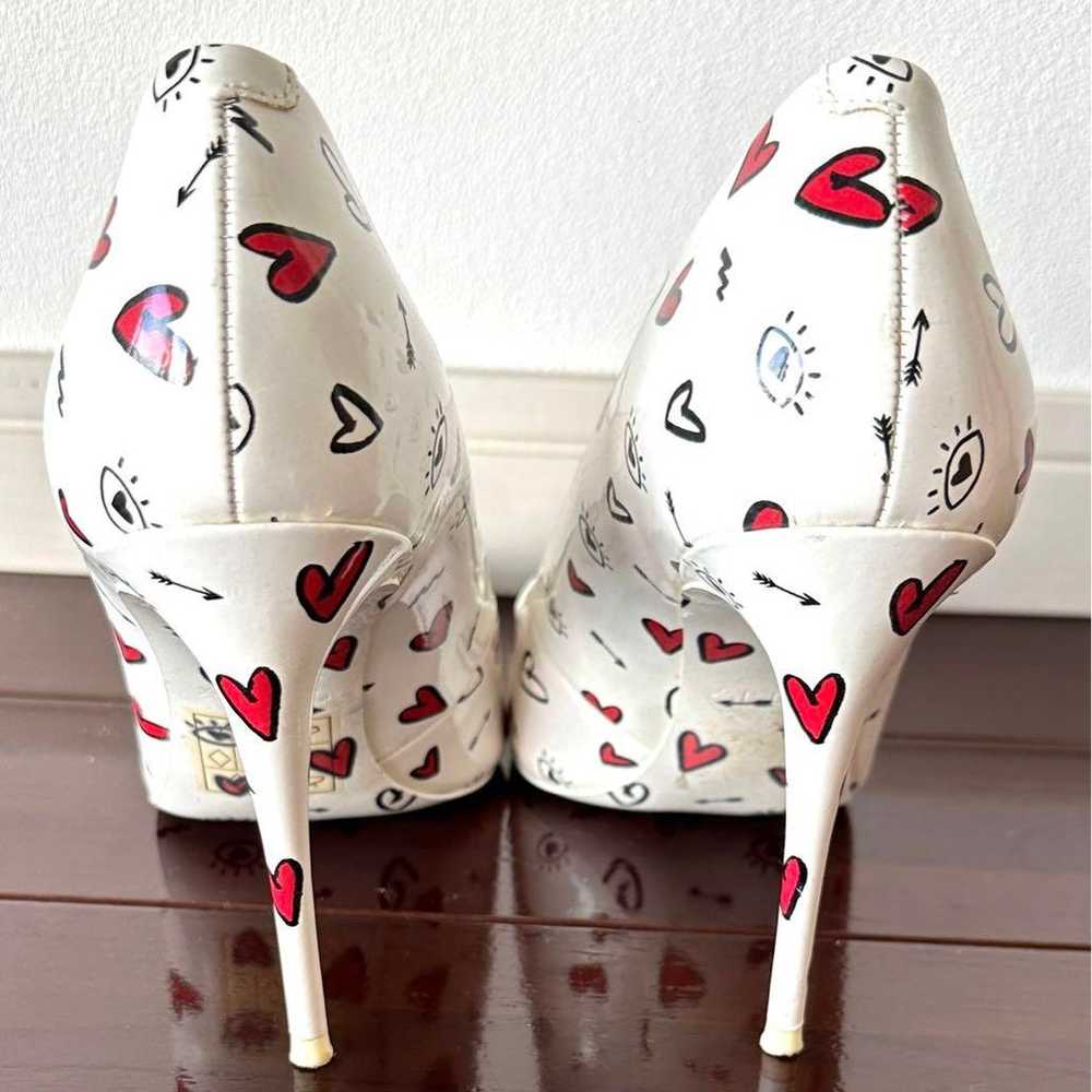 ALDO Women's High Heels White with Heart Pattern - image 9