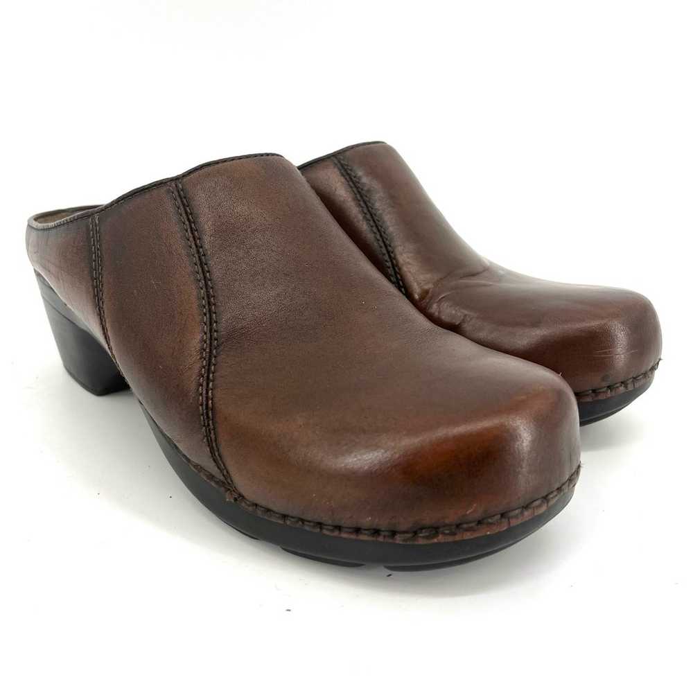 Dansko Antique Brown Leather Mule Clog Comfort Sh… - image 2