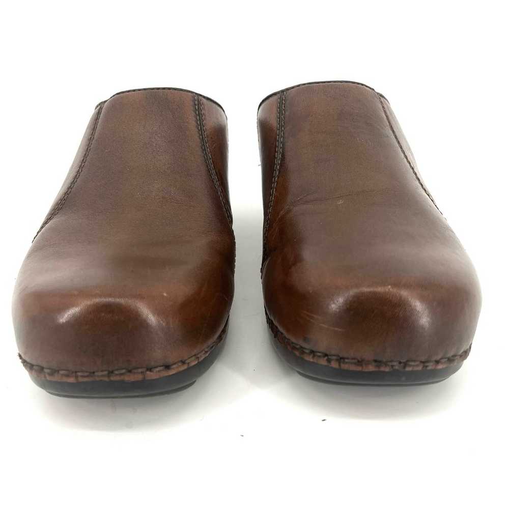 Dansko Antique Brown Leather Mule Clog Comfort Sh… - image 3