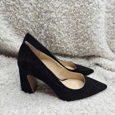 Vince Camuto Ableen Black Suede Leather Pumps sz 1