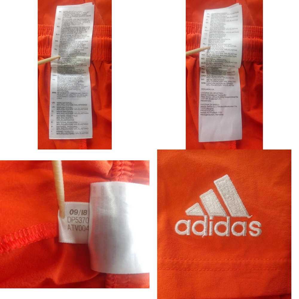 Adidas Mens Orange Three Stripe Elastic Waist Dra… - image 8