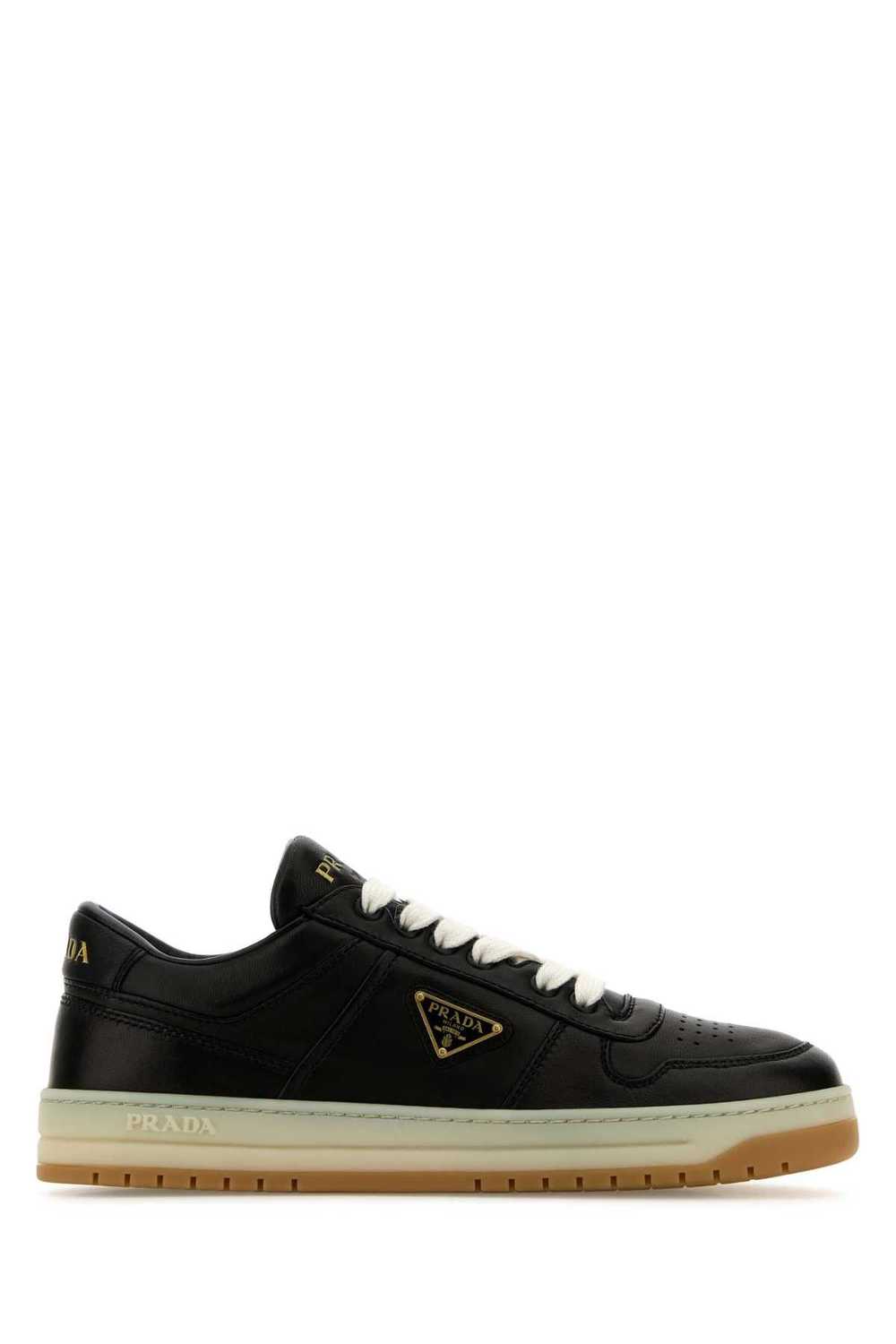 Prada Black Nappa Leather Downtown Sneakers - image 1