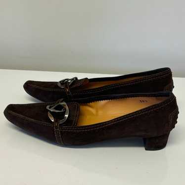 Tod’s Low Heels Low Brown Suede Shoe’s Women’s Siz