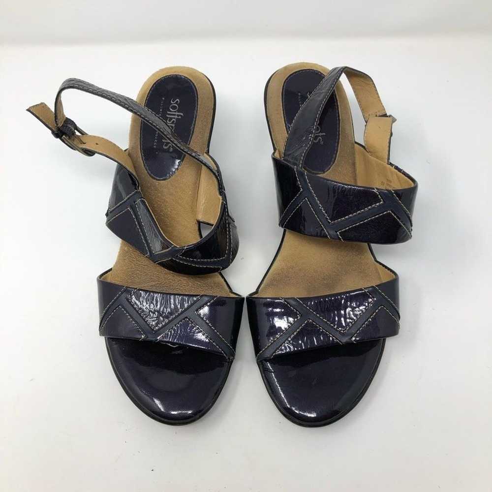 Soft Spots Eggplant Wedge Sandal Size 8W - image 2