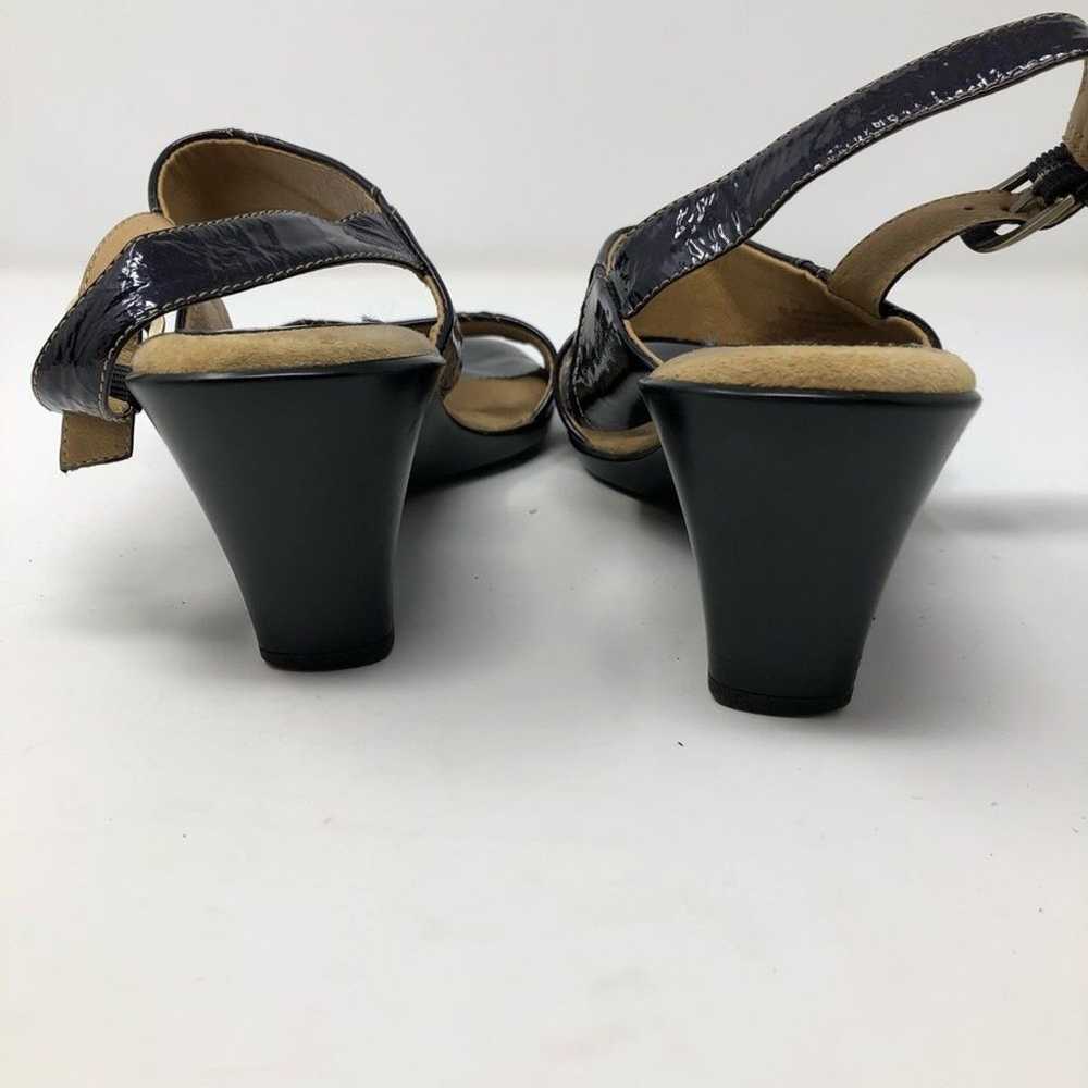 Soft Spots Eggplant Wedge Sandal Size 8W - image 5