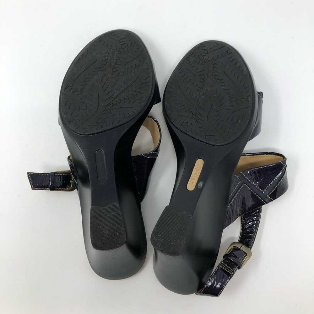 Soft Spots Eggplant Wedge Sandal Size 8W - image 6