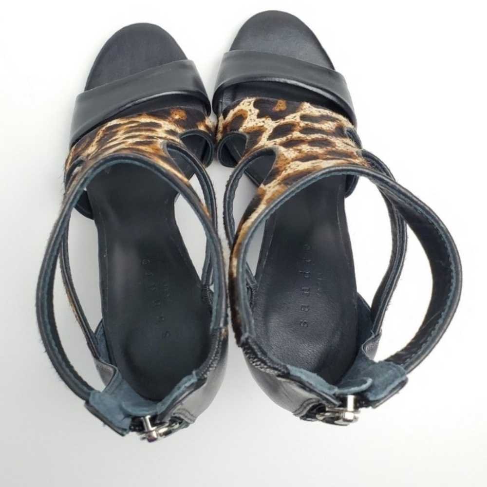 Sandro Pony Hair Animal Print Leather High Heel S… - image 3