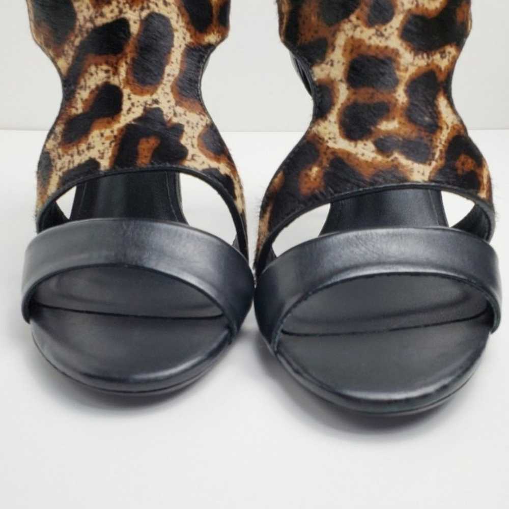 Sandro Pony Hair Animal Print Leather High Heel S… - image 4