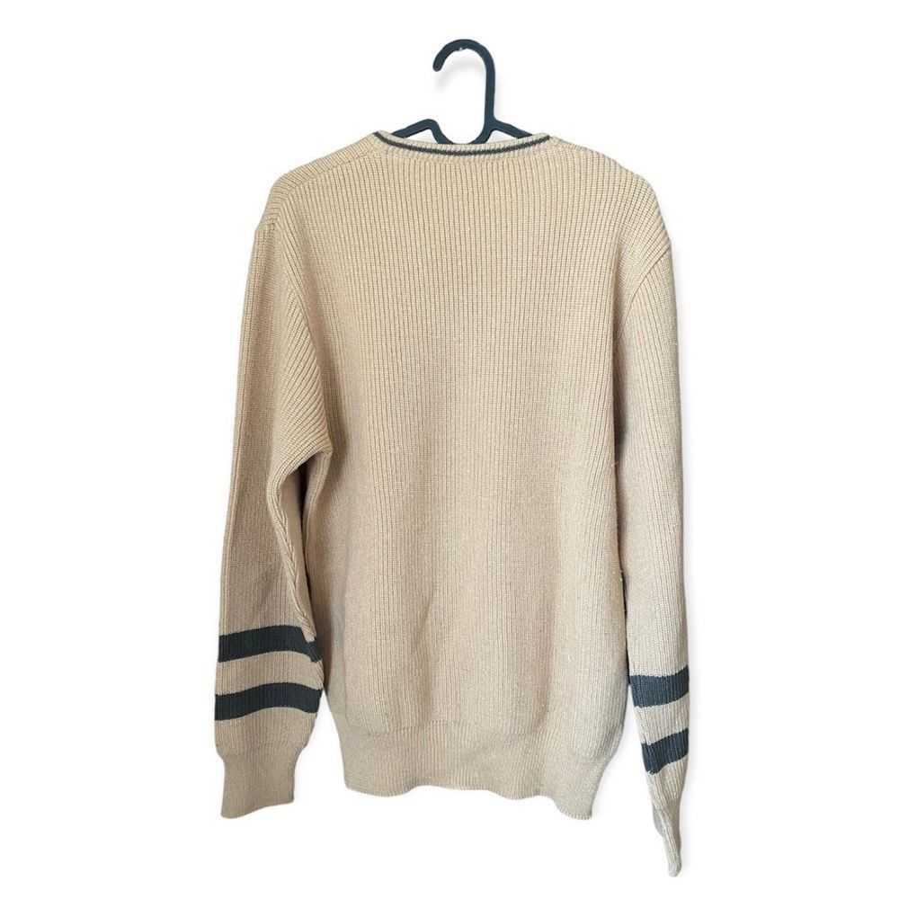 Other Vintage cream and brown knit sweater - image 2