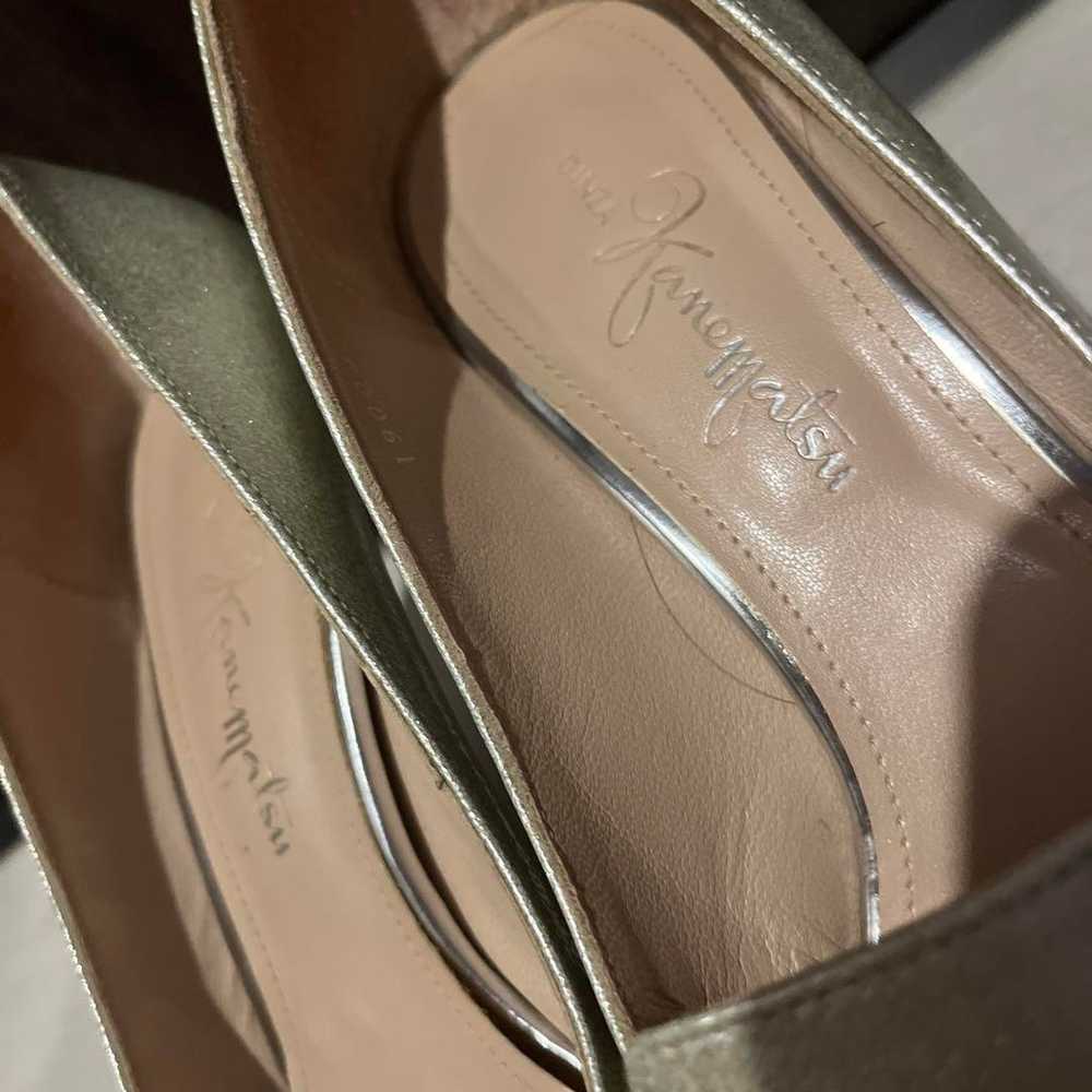 Ginza Kanematsu, silver high heels with a ribbon,… - image 2