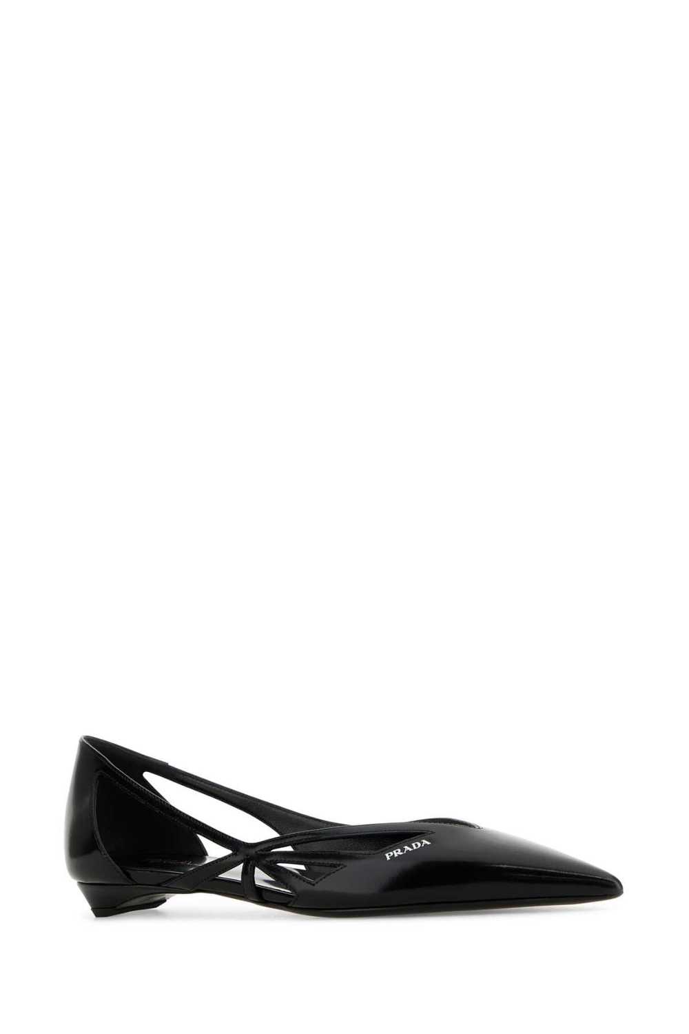 Prada Black Leather Ballerinas - image 2