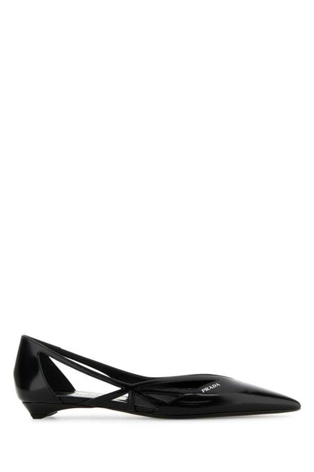 Prada Black Leather Ballerinas - image 3