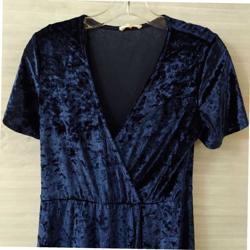 Velvet Soft Crushed Velvet Mini Dress in S Blue b… - image 3