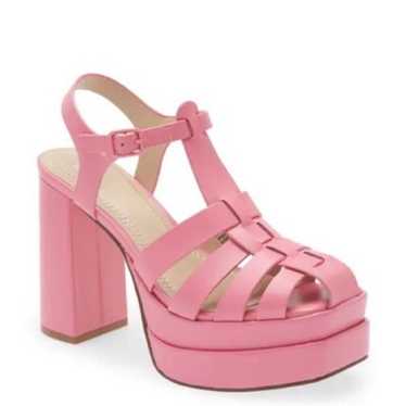 NEW! BP Pink Amaya Fisherman Platform Sandals - S… - image 1