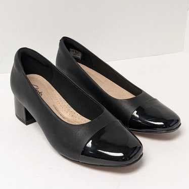 Clarks Marilyn Sara Pumps, Black Leather, Women's 