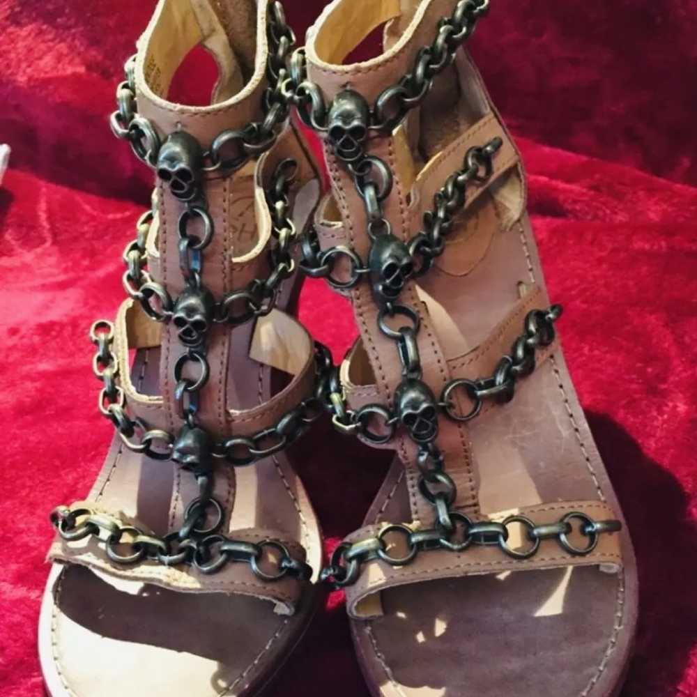 $230 Ash Paradise leather Scull sandals - image 3