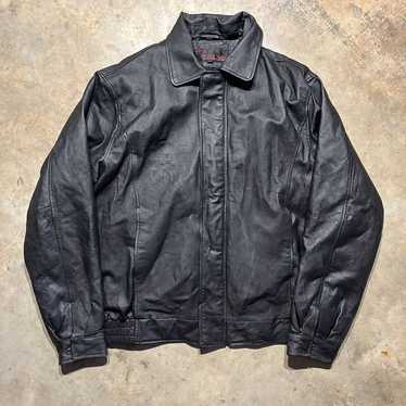 Leather × Leather Jacket × Vintage Vintage 2000s … - image 1