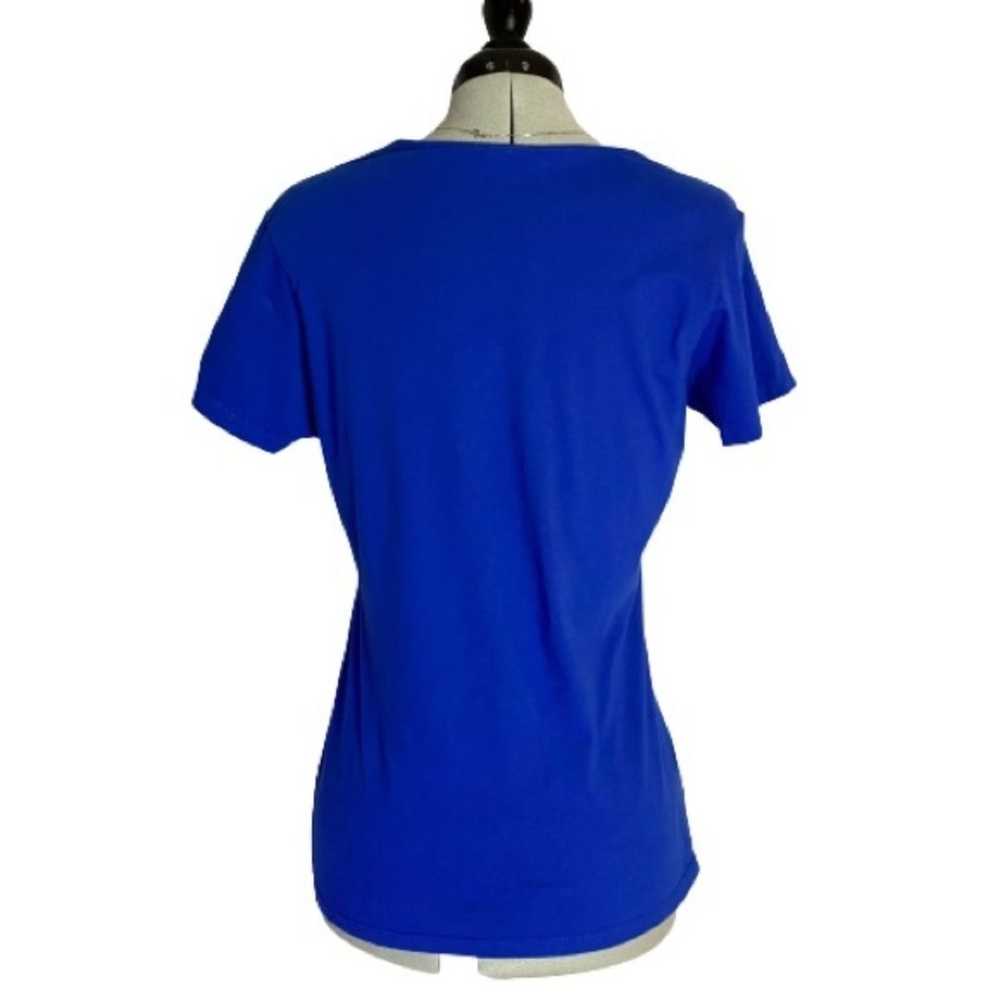 Blue 70’s Style Graphic Tee Medium - image 2