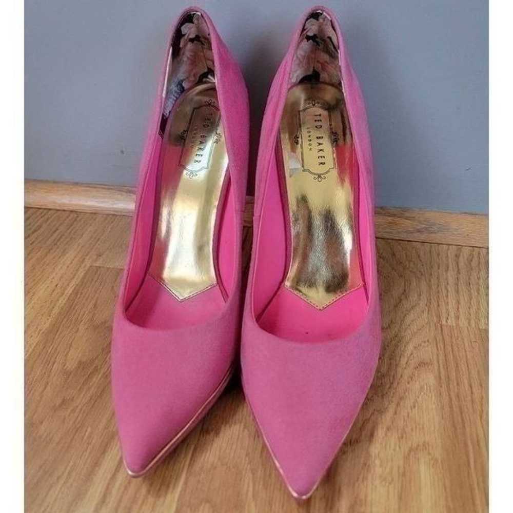 Ted Baker Lziblf Pointed-Toe Pump 
Fuchsia Suede … - image 2