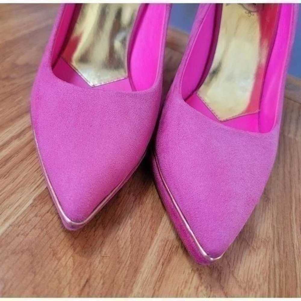 Ted Baker Lziblf Pointed-Toe Pump 
Fuchsia Suede … - image 3