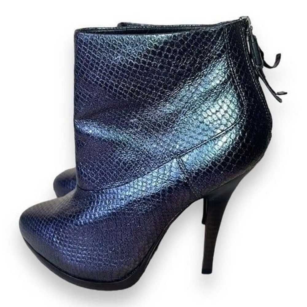 AllSaints Spitelfield Black Iridescent Snakeskin … - image 2