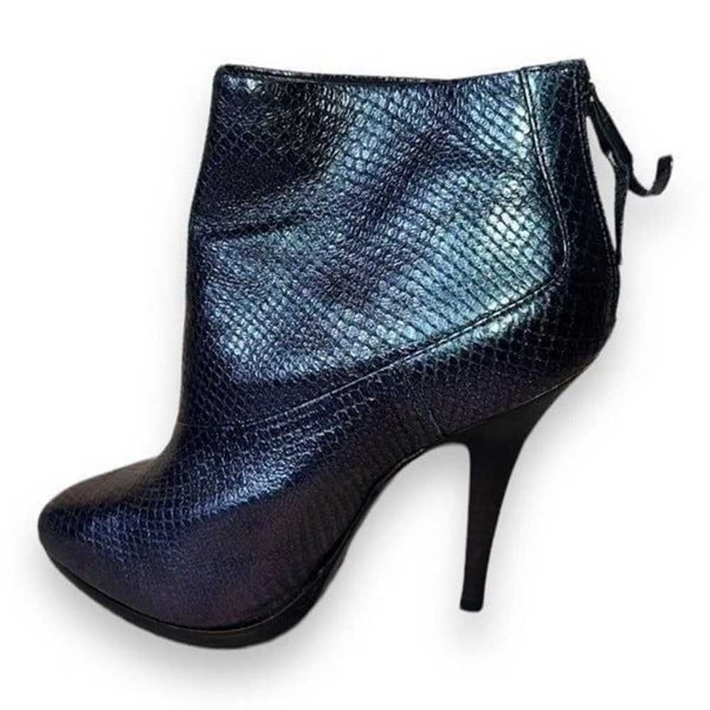 AllSaints Spitelfield Black Iridescent Snakeskin … - image 6