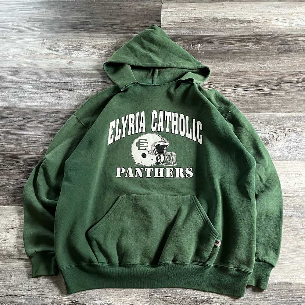 Vintage 90s Y2K Pine Green Elyria Catholic High S… - image 1