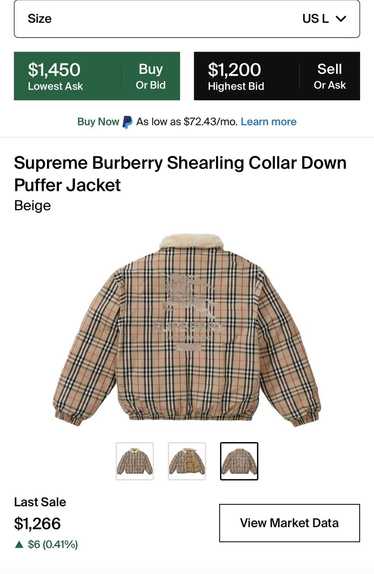 Burberry × Supreme Supreme x Burberry Puffer Jacke