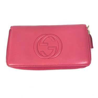 Gucci Zip Around Pink Leather Wallet (Pre-Owned) - image 1